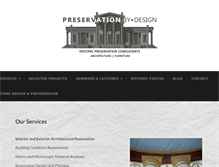 Tablet Screenshot of preservationbydesign.net